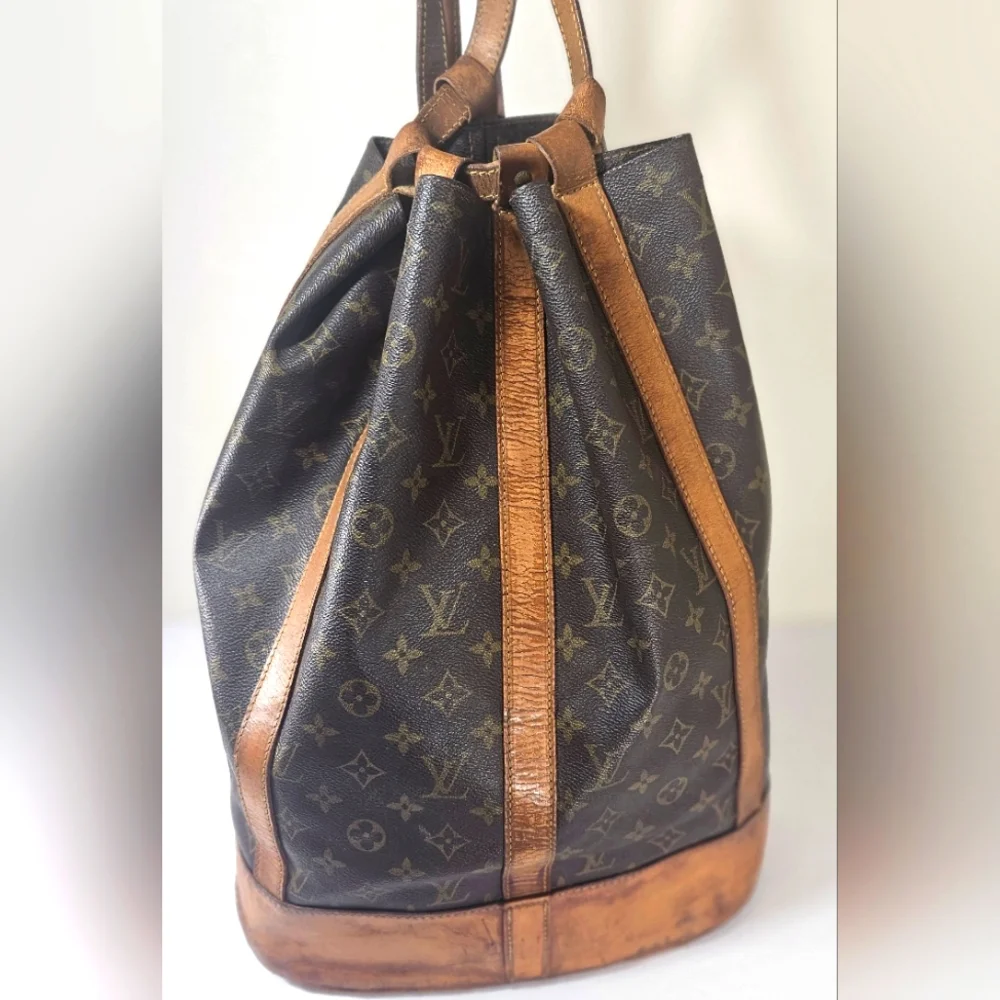 Louis Vuitton Monogram Canvas Bucket Backpack in Brown and Tan